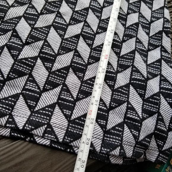 Zara Trafaluc Chevron Gray Black Mini Dress - Picture 6 of 8